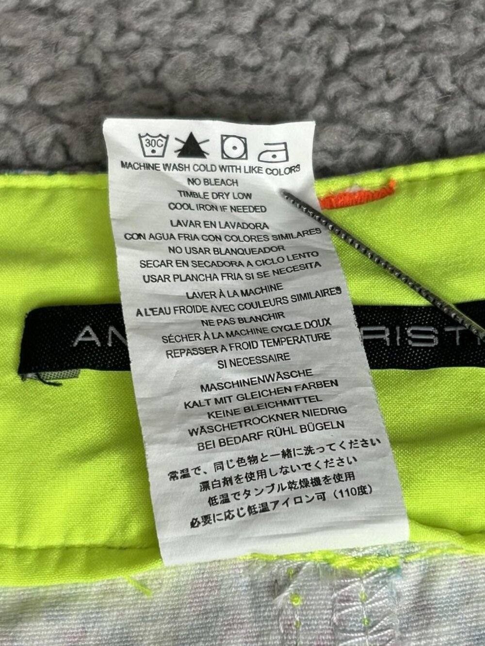 Andrew Christian Shorts Mens 32 Multicolor Neon Splatter Chino Stretch 2" Inseam - Picture 4 of 12